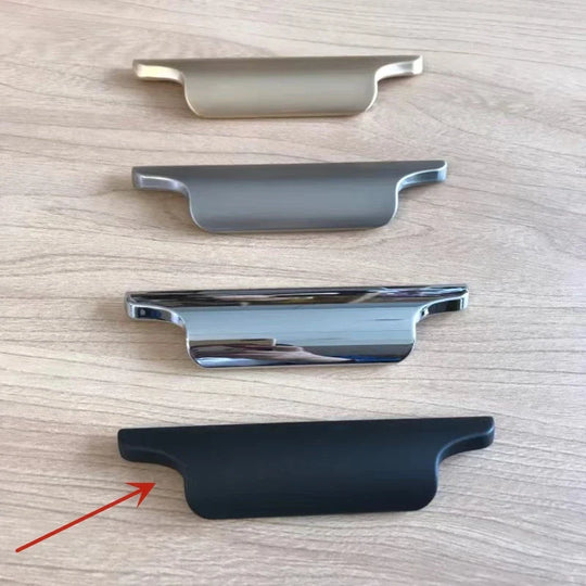 Luxury Zinc Alloy Curved Cabinet Handles – Modern Drawer Pulls