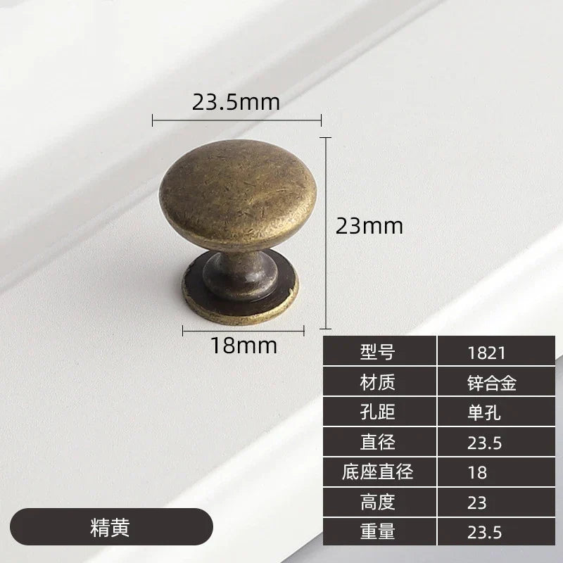 Modern Zinc Alloy Drawer Knobs – Single-Hole Cabinet Handles