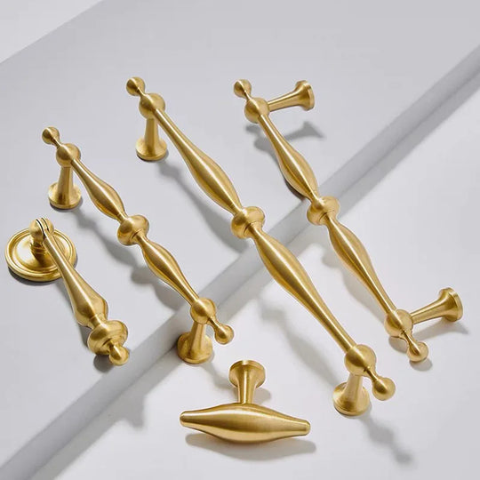 New Brass Cabinet Handles – Modern T-Bar Pulls and Knobs for Furniture