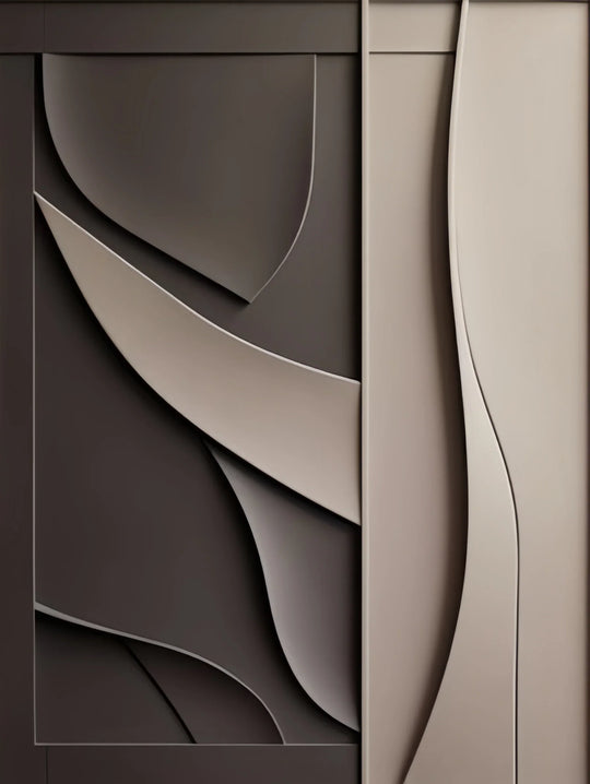 Abstract Flowing Wavy Design Canvas Wall Art