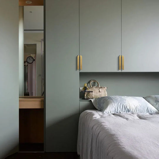Modern Simple Wardrobe Handles – Solid Brass Pulls and Knobs for Furniture
