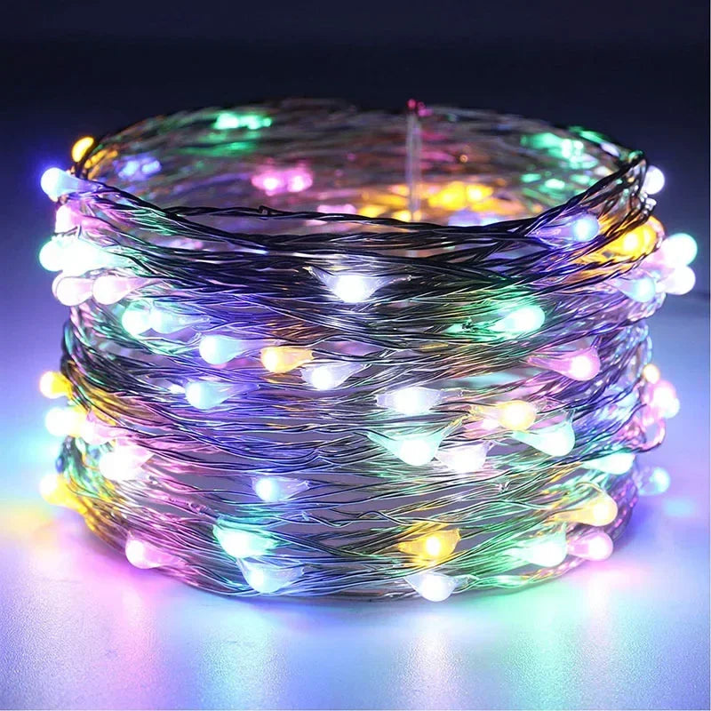 Outdoor LED String Fairy Lights USB/Battery Waterproof Garland