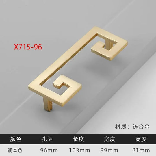 Modern Gold Kitchen Cupboard Handles – Decorative Chinese-Style Knobs
