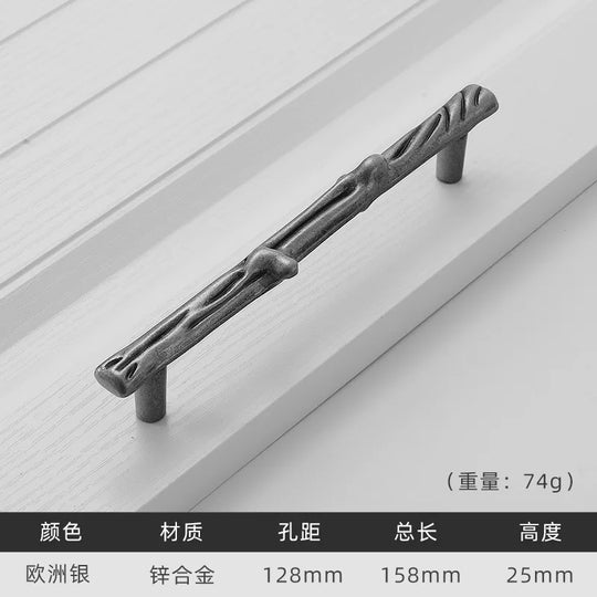 Antique Tree Pole Kitchen Handles – Zinc Alloy Drawer & Cabinet Pulls