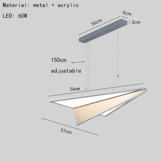 Modern Creative Aircraft LED Pendant Light for Bedroom & Dining Hall