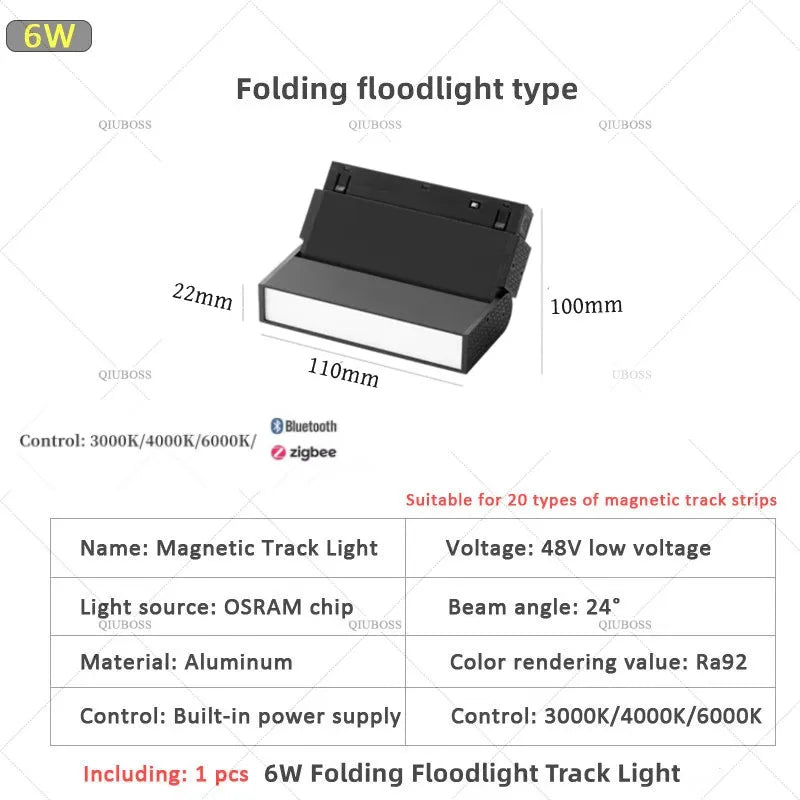 Smart Magnetic Track LED Light – Modern Dimmable Ceiling & Spot Lighting