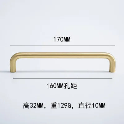 Solid Brass Cabinet Handles – Modern Golden Drawer Pulls