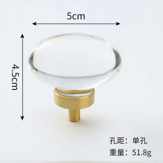Brass Crystal Cabinet Handles – Light Luxury Furniture Knobs
