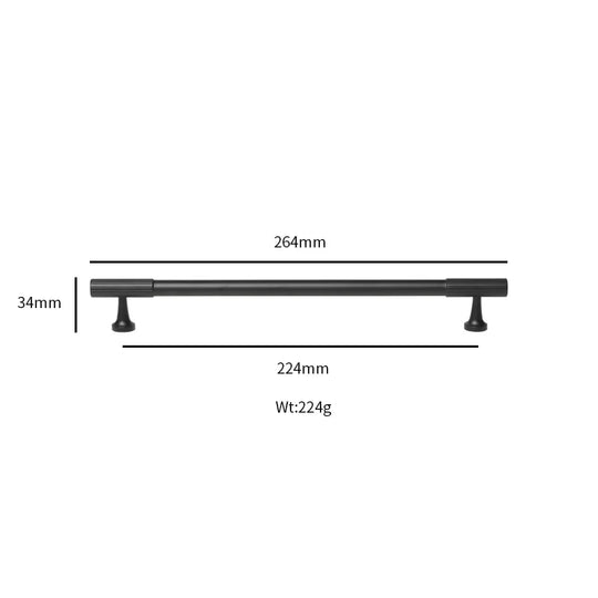 Black Vertical Line Brass Furniture Handles – Modern Pulls and Knobs for Cabinets and Wardrobes