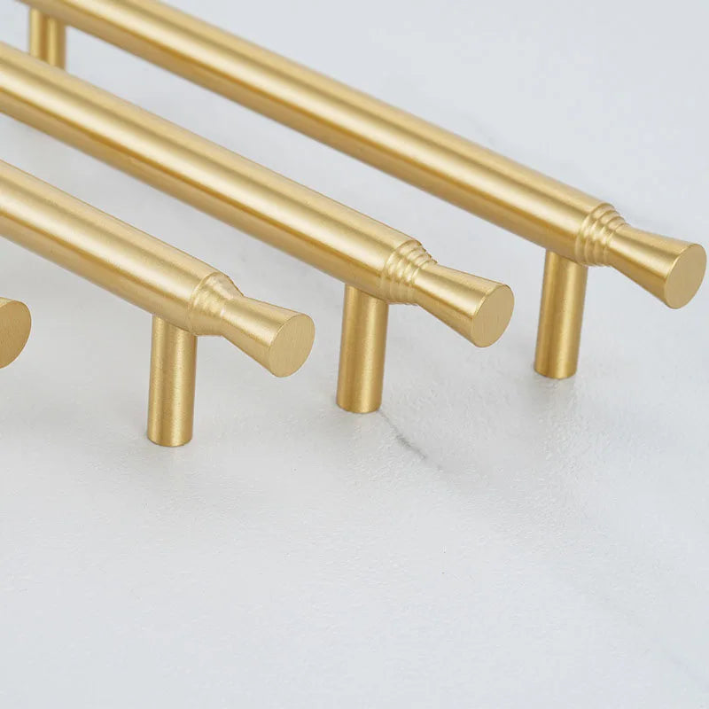 Solid Brass Kitchen Cabinet Handles – Modern Bar Pulls for Furniture
