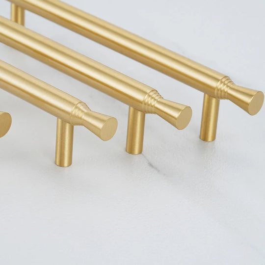 Solid Brass Kitchen Cabinet Handles – Modern Bar Pulls for Furniture