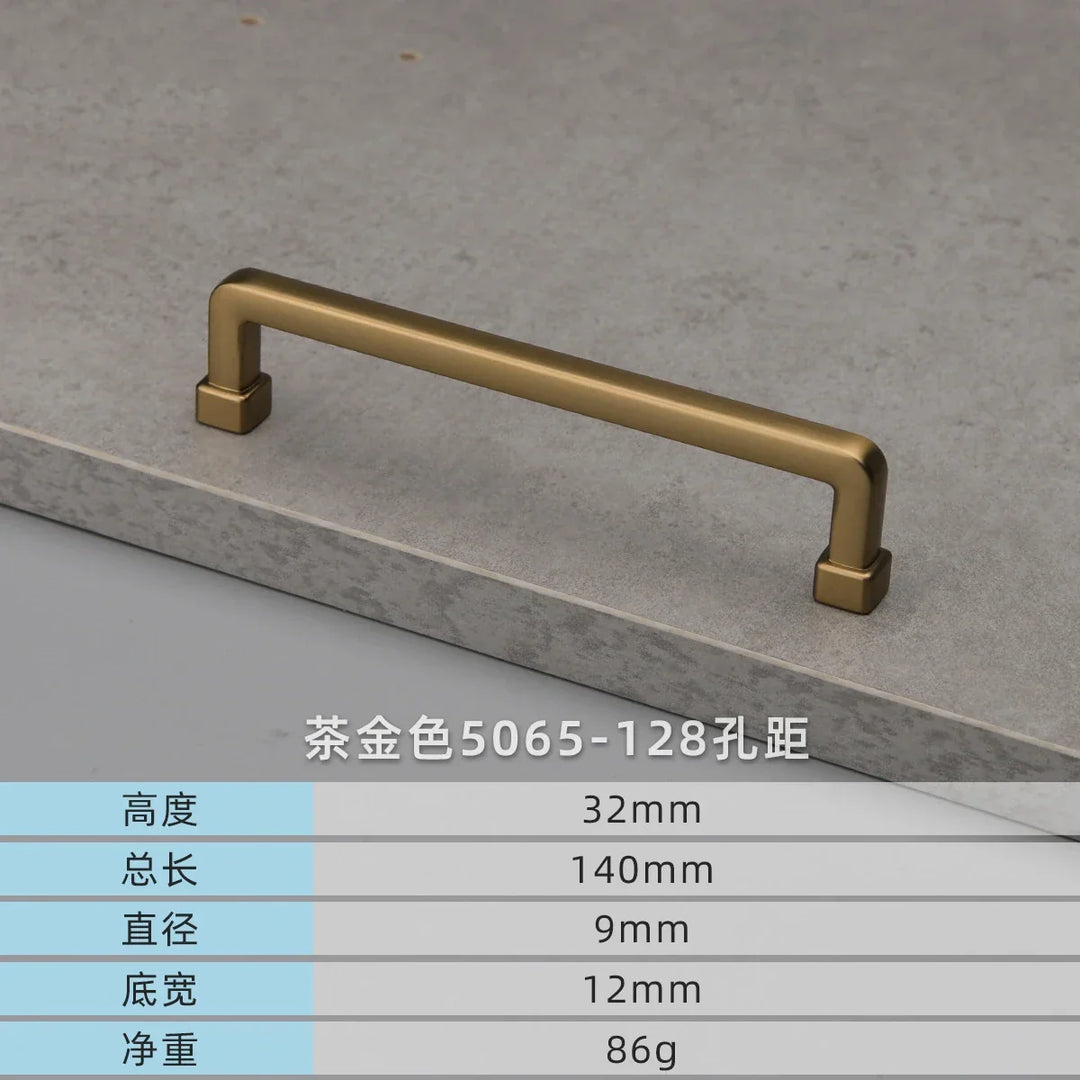 Modern European Gold and Gray Cabinet Handles – Zinc Alloy Drawer Pulls