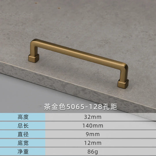 Modern European Gold and Gray Cabinet Handles – Zinc Alloy Drawer Pulls