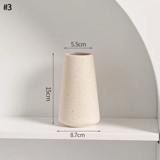 White Ceramic Vase Modern Minimalist Decorative Flower Vase