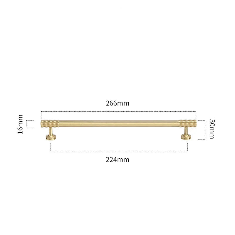 Spiral Deco Brass Furniture Handles – Modern Pulls for Cabinets and Wardrobes