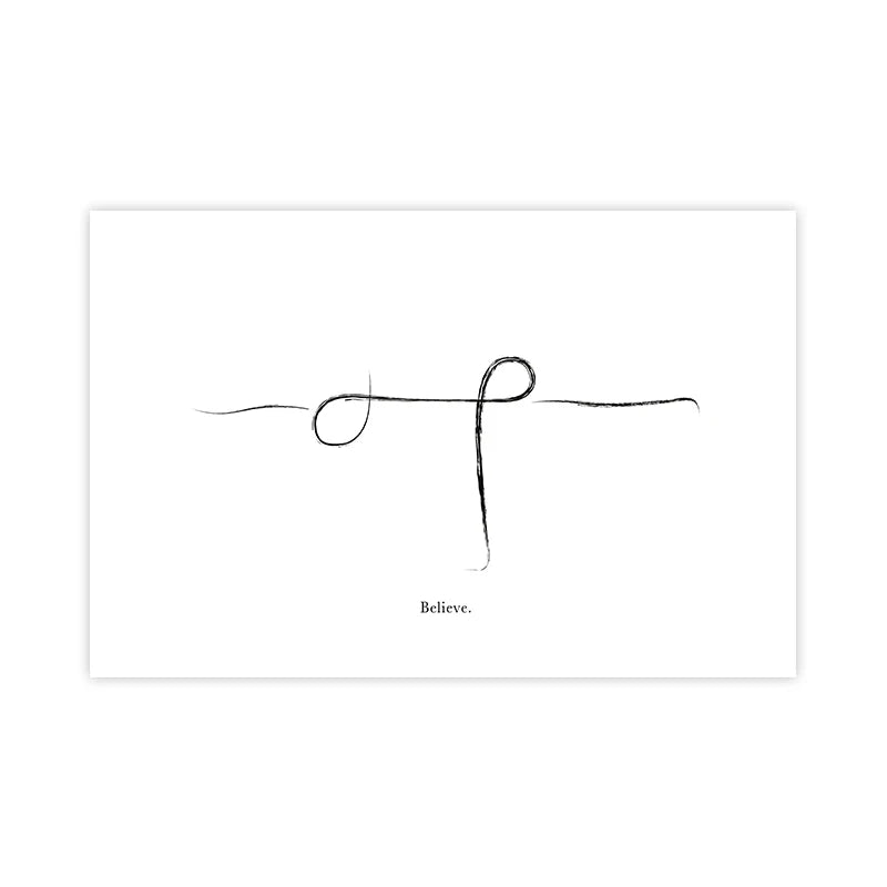 Minimalist Yoga Line Art Canvas Wall Art