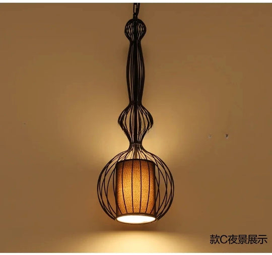 Retro Industrial Birdcage Chandelier – Rustic Farmhouse Hanging Lamp