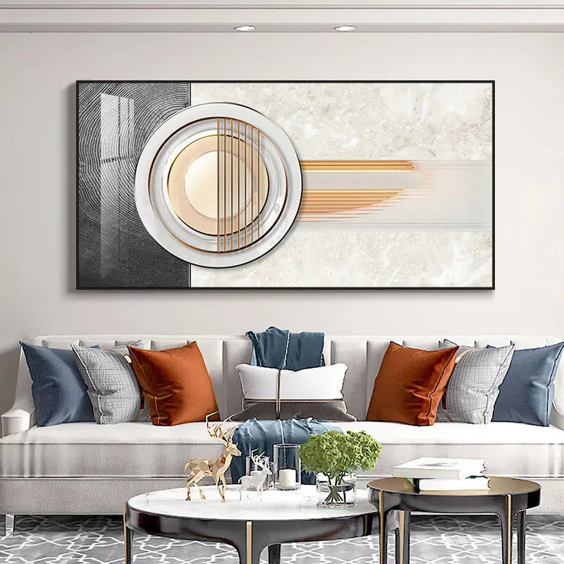 Modern Abstract Architectural Geometry Canvas Wall Art