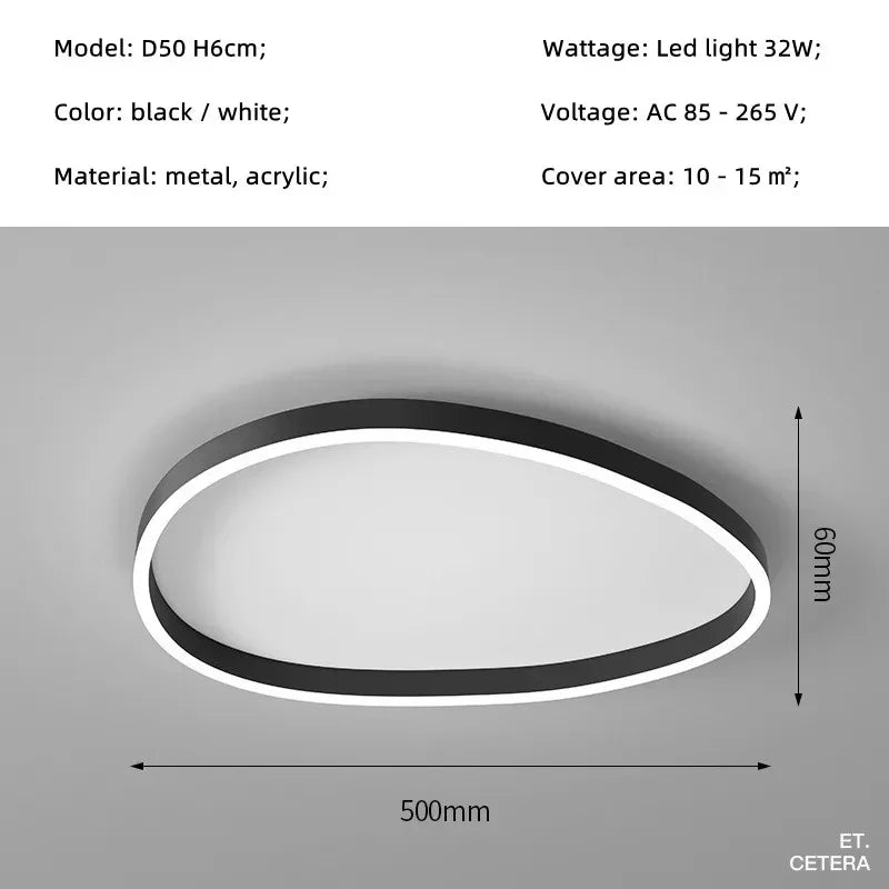 Sophia Nordic Irregular LED Pendant Light – Modern Minimal Lamp