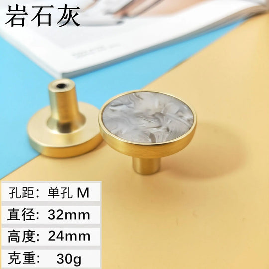 Shell Cabinet Handles – Gold Single-Hole Knobs & Multipurpose Hooks
