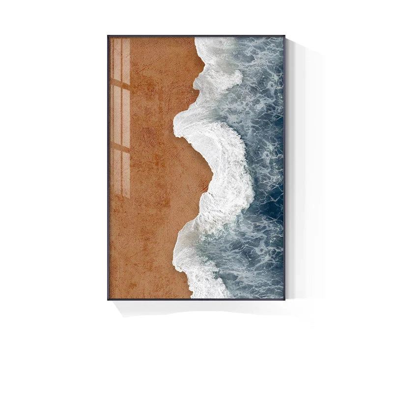 Abstract Coastal Beach Landscape Canvas Wall Art Unframed