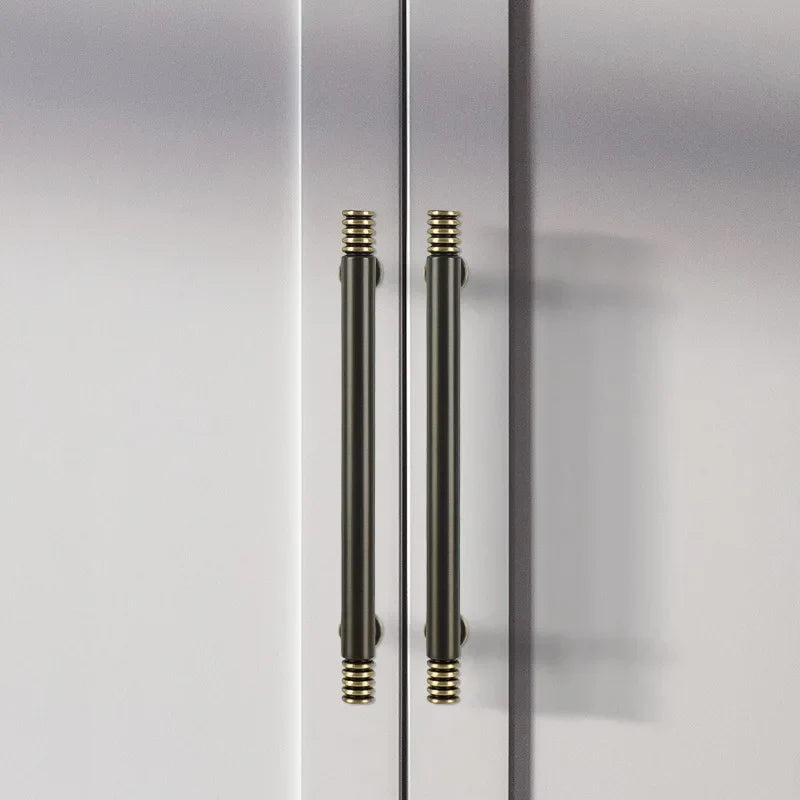 Brass Kitchen Cabinet Handles – Gold Textured Knobs and Pulls for Furniture