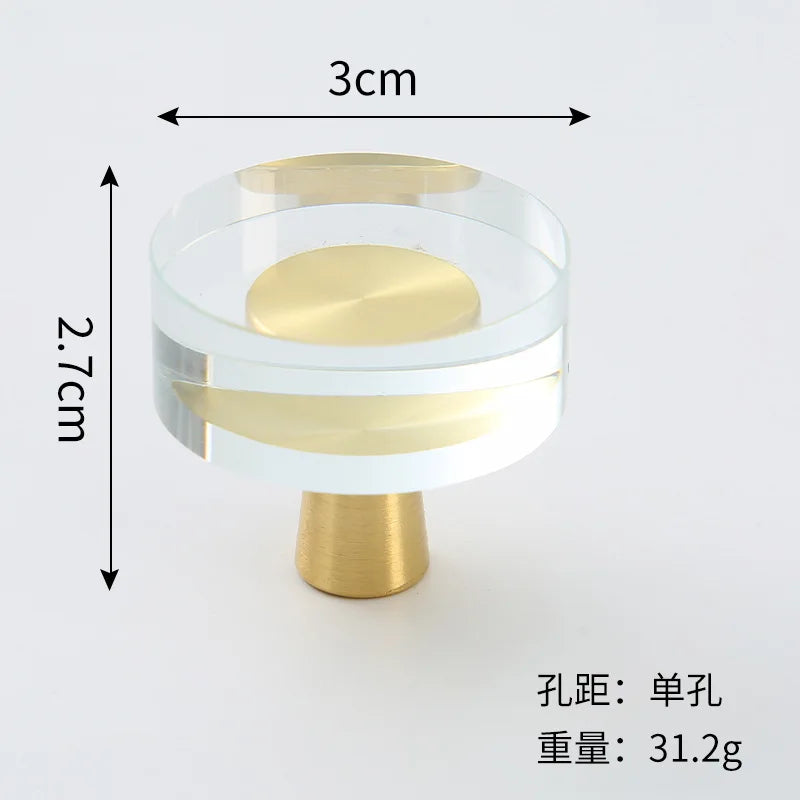 Brass Crystal Cabinet Handles – Light Luxury Furniture Knobs