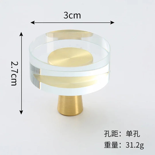 Brass Crystal Cabinet Handles – Light Luxury Furniture Knobs