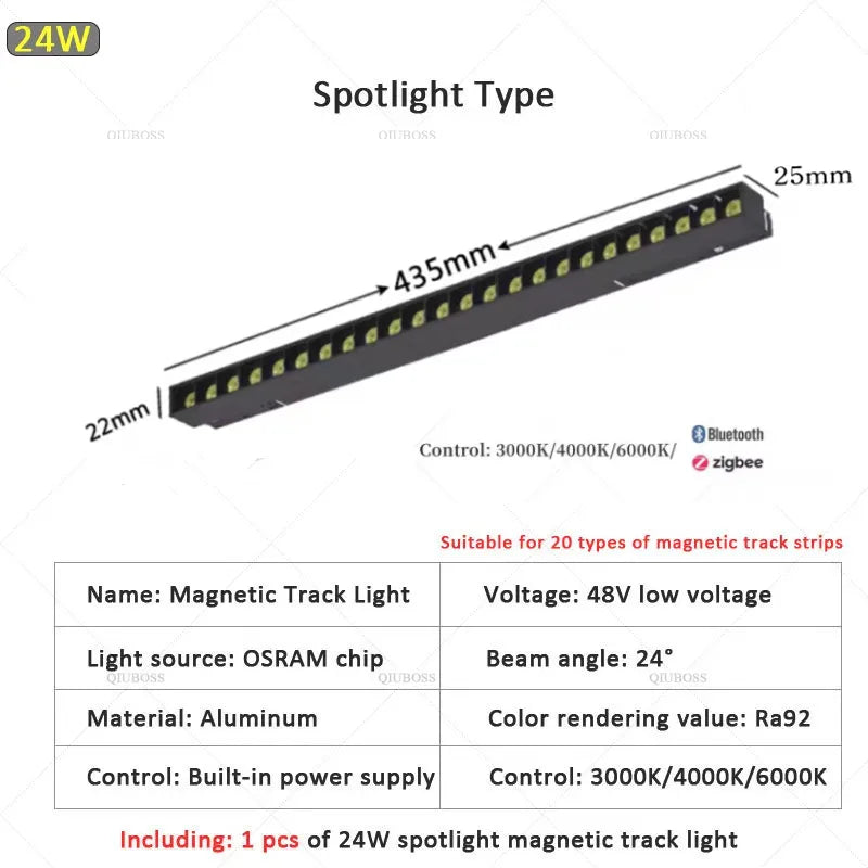 Smart Magnetic Track LED Light – Modern Dimmable Ceiling & Spot Lighting