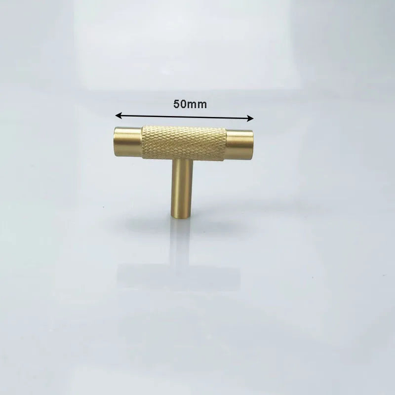 Brass Textured Cabinet Handles – Knurled Pulls and Knobs for Furniture