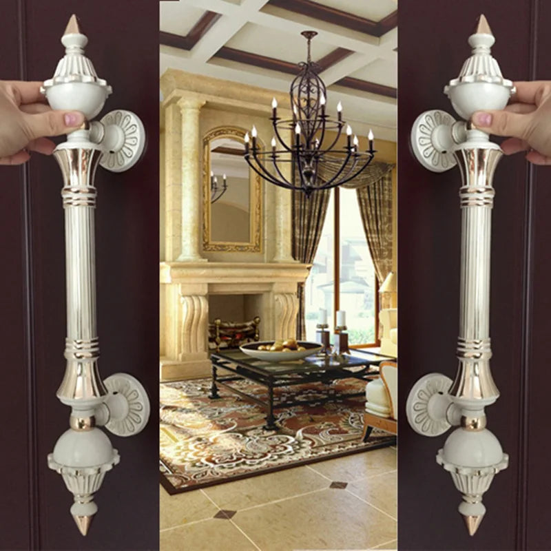 Antique Bronze Zinc Alloy Door Pull – Elegant Long Handle for Glass, Wooden, or Alloy Doors (280-550 mm)