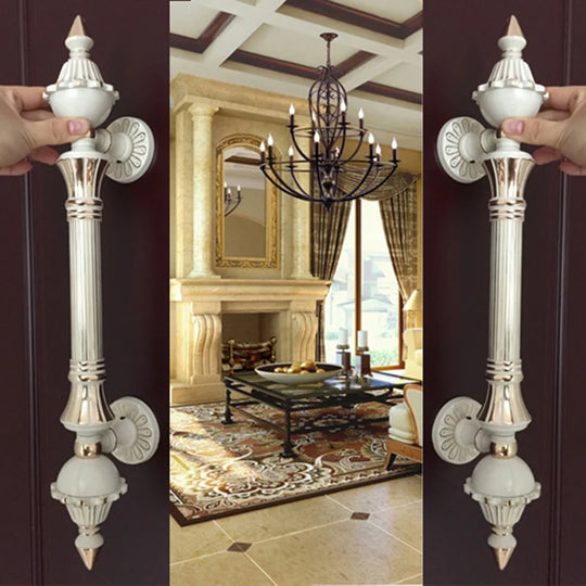 Antique Bronze Zinc Alloy Door Pull – Elegant Long Handle for Glass, Wooden, or Alloy Doors (280-550 mm)