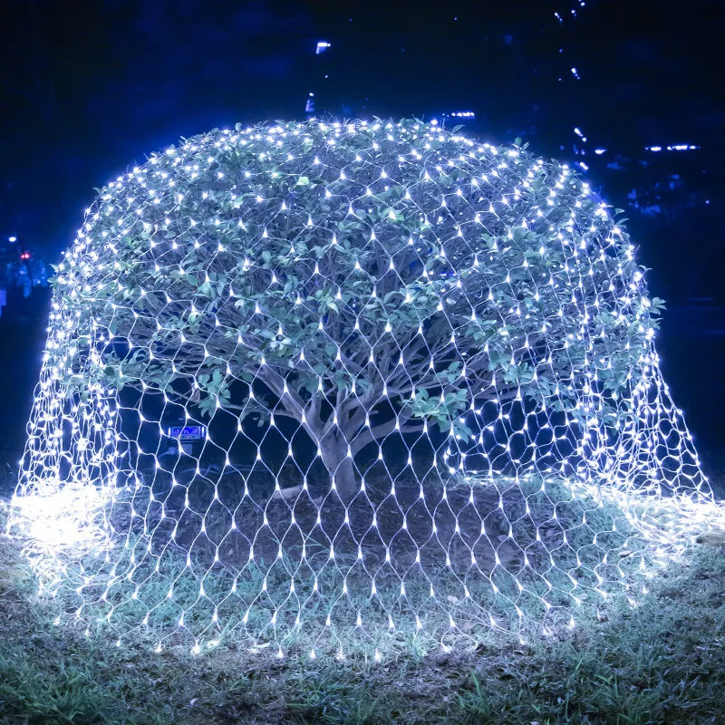 Net LED String Lights 8 Modes Mesh Fairy Lights Christmas Decor