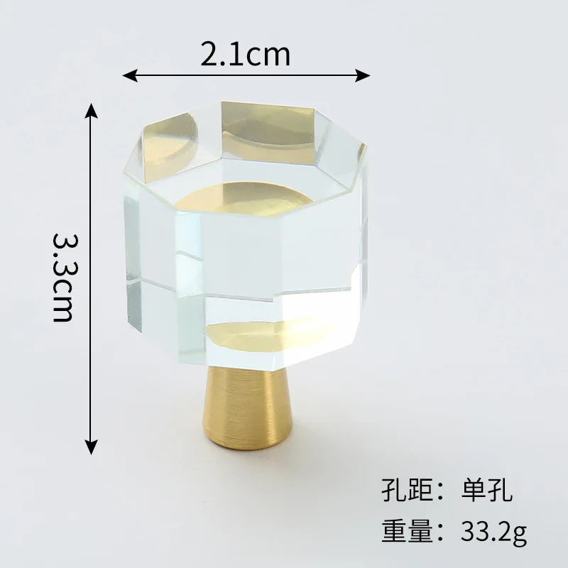Brass Crystal Cabinet Handles – Light Luxury Furniture Knobs