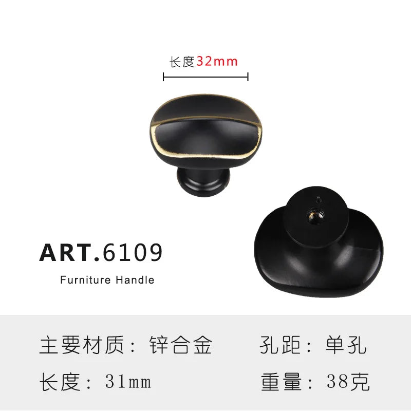 Zinc Alloy Solid Cabinet Door Handles – Modern Minimalist Pulls for Furniture