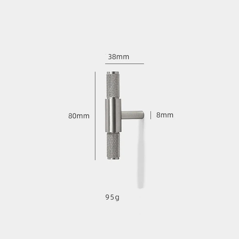 Solid Brass Knurled Cabinet Handles – Brushed Nickel Pulls and Textured Knobs