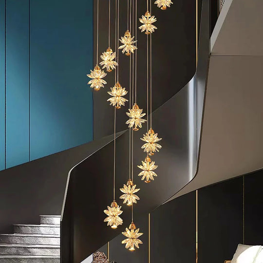 Nordic Crystal Minimalist LED Pendant Lamp – Luxurious Modern Hanging Light