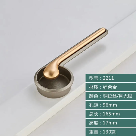 Modern Minimalist Zinc Alloy Handles – Invisible Embedded Cabinet Pulls