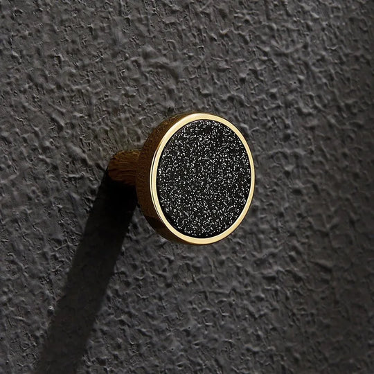 Shell Cabinet Handles – Gold Single-Hole Knobs & Multipurpose Hooks