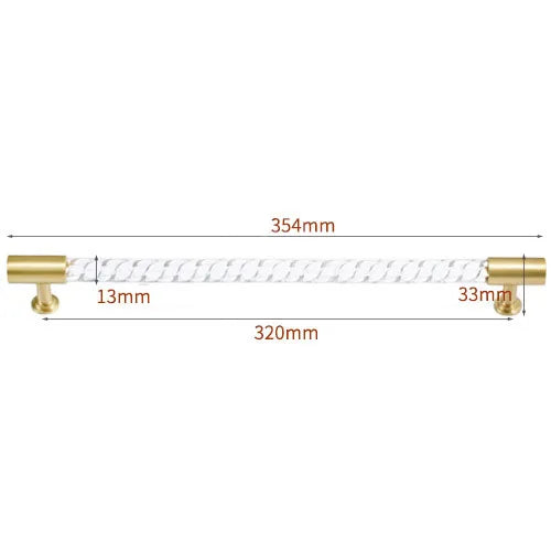 Transparent Acrylic Furniture Handles – Brass Pulls and Knobs for Furniture