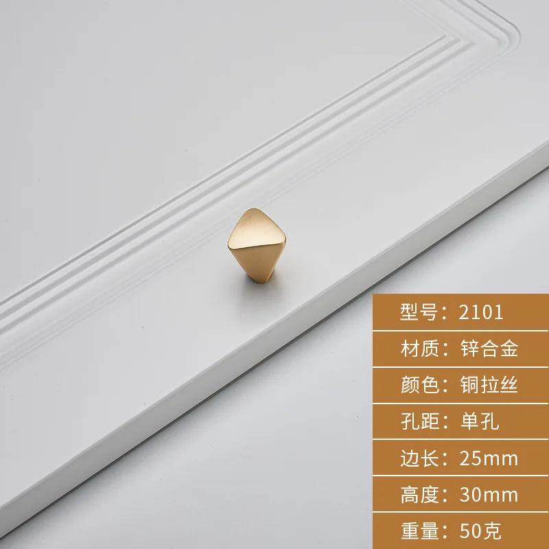 Brushed Zinc Alloy Door Handle – Modern Single-Hole Pull