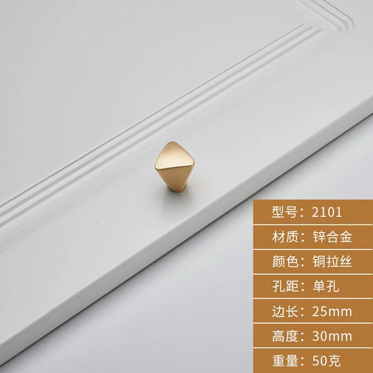 Brushed Zinc Alloy Door Handle – Modern Single-Hole Pull