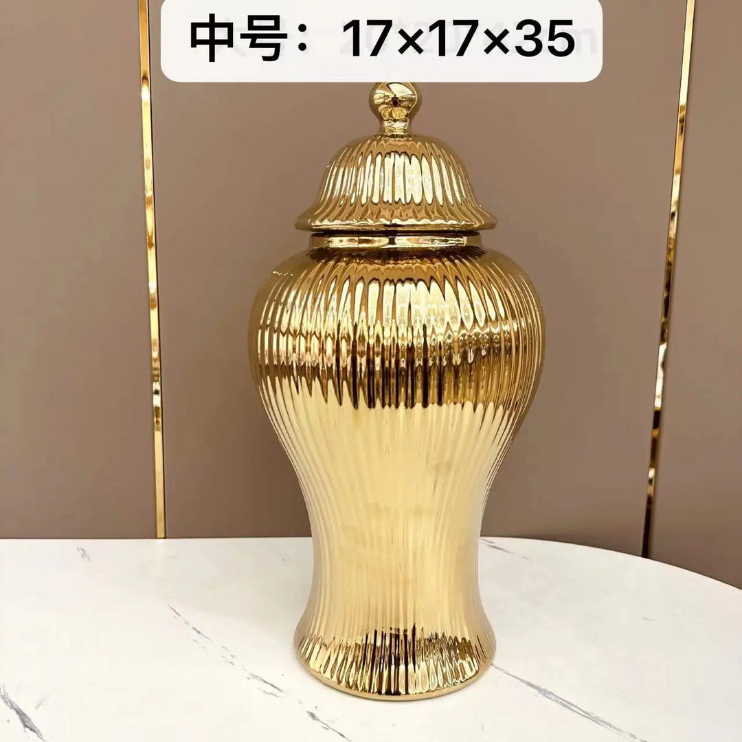 Electroplated Ceramic Decorative Vase for Entrance and Tabletop