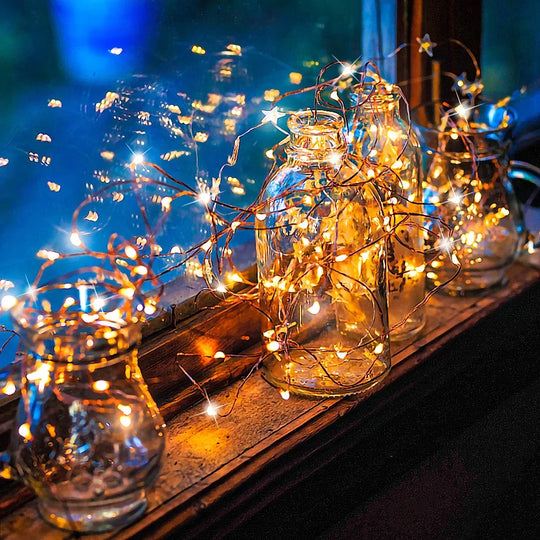Outdoor LED String Fairy Lights USB/Battery Waterproof Garland