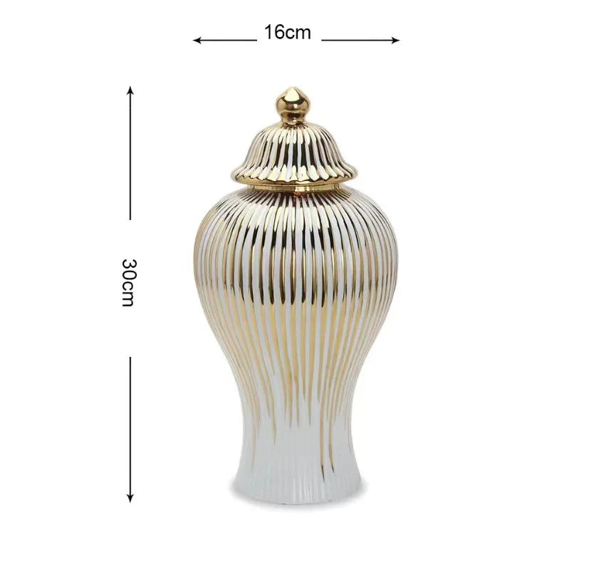 Electroplated Ceramic Decorative Vase for Entrance and Tabletop