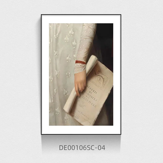 Vintage Style Woman Playing Piano Canvas Wall Art Unframed