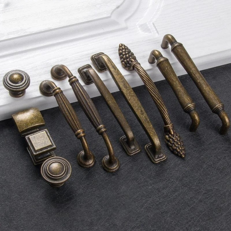Antique Bronze Cabinet Handles – Retro Vintage Drawer Pulls