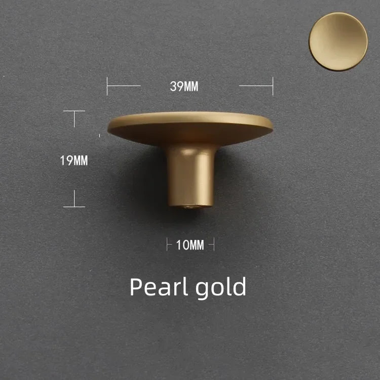 Modern Zinc Alloy Round Knob – Sleek Single-Hole Furniture Handle