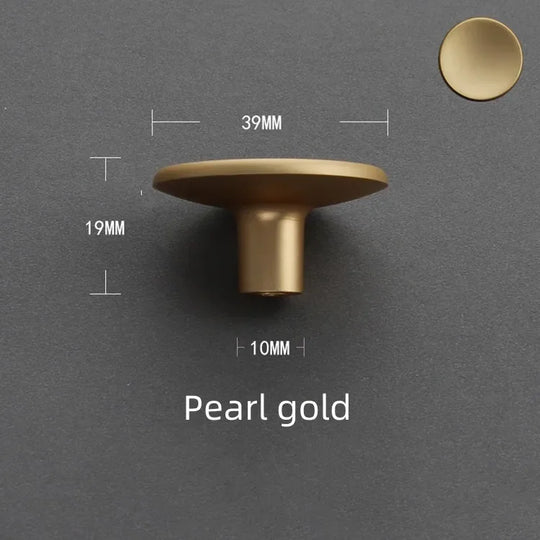 Modern Zinc Alloy Round Knob – Sleek Single-Hole Furniture Handle