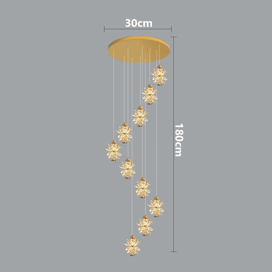 Nordic Crystal Minimalist LED Pendant Lamp – Luxurious Modern Hanging Light